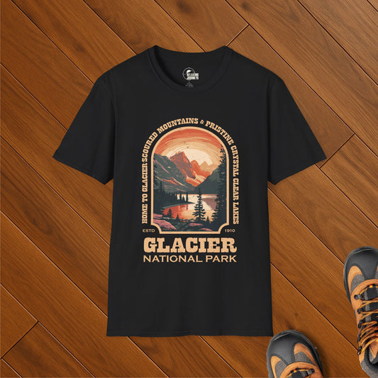 Glacier National Park Retro Arch T-Shirt