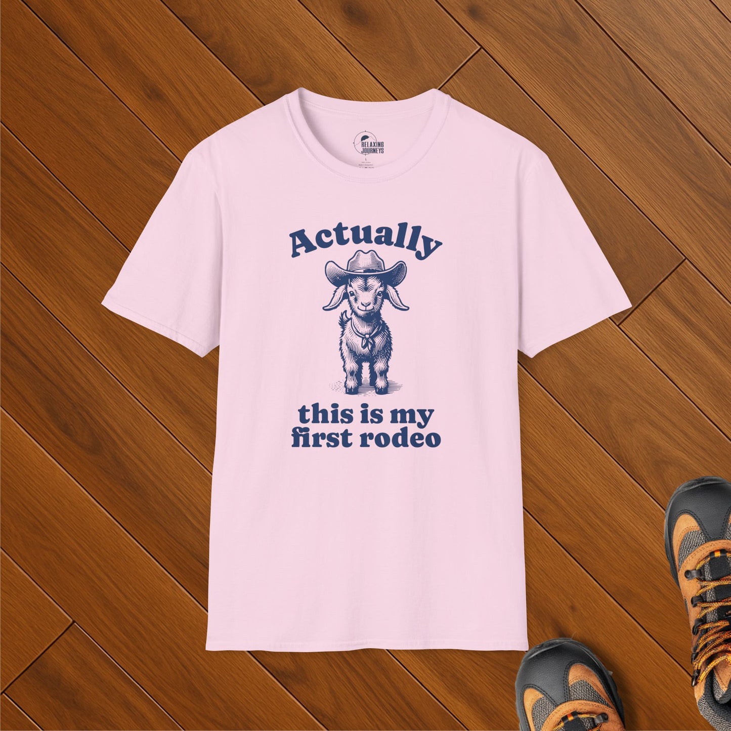Baby Goat Retro Cartoon First Rodeo Graphic T-Shirt