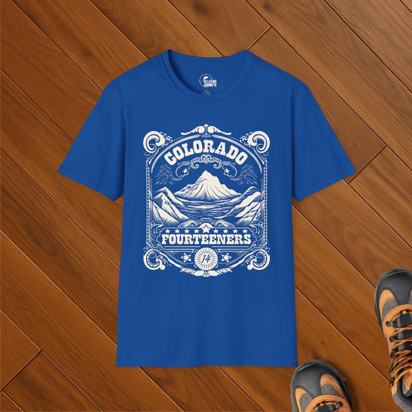 Colorado Fourteener Ornate Label T-Shirt