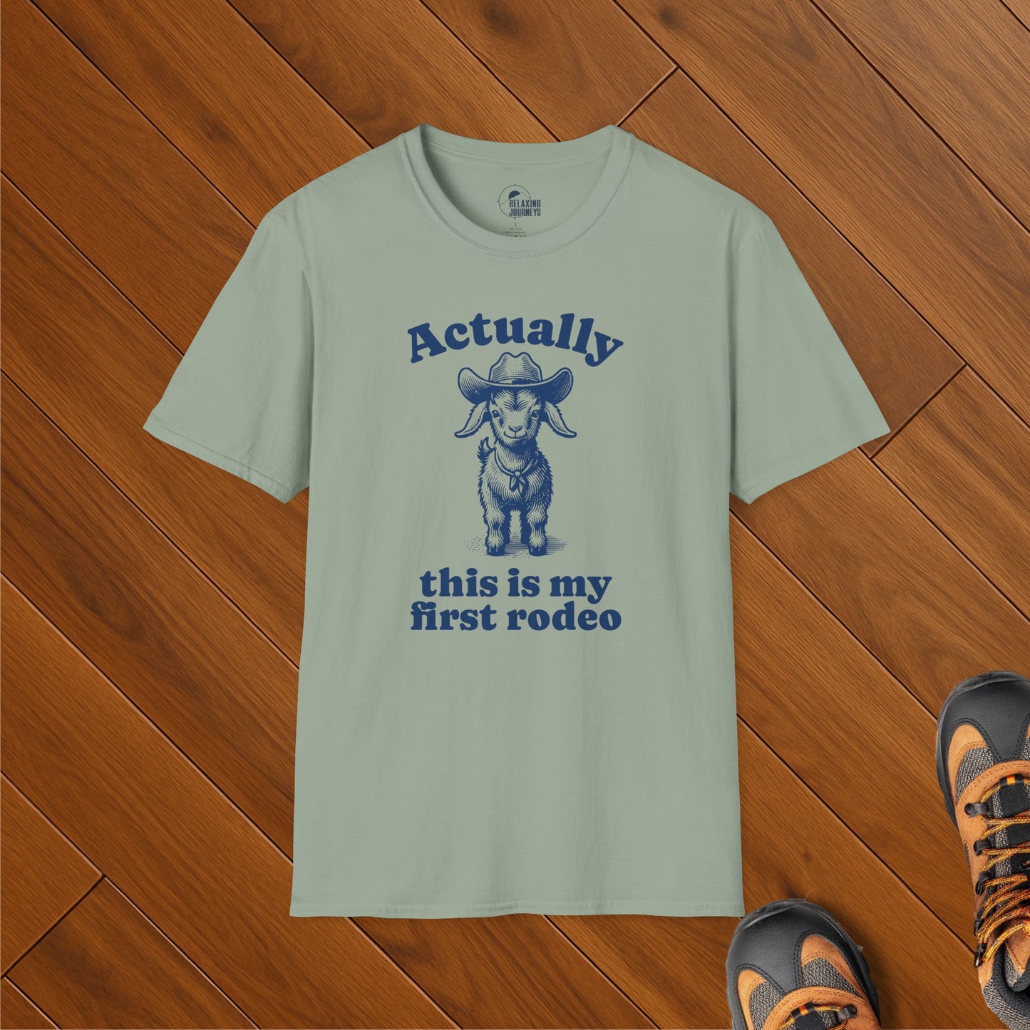 Baby Goat Retro Cartoon First Rodeo Graphic T-Shirt