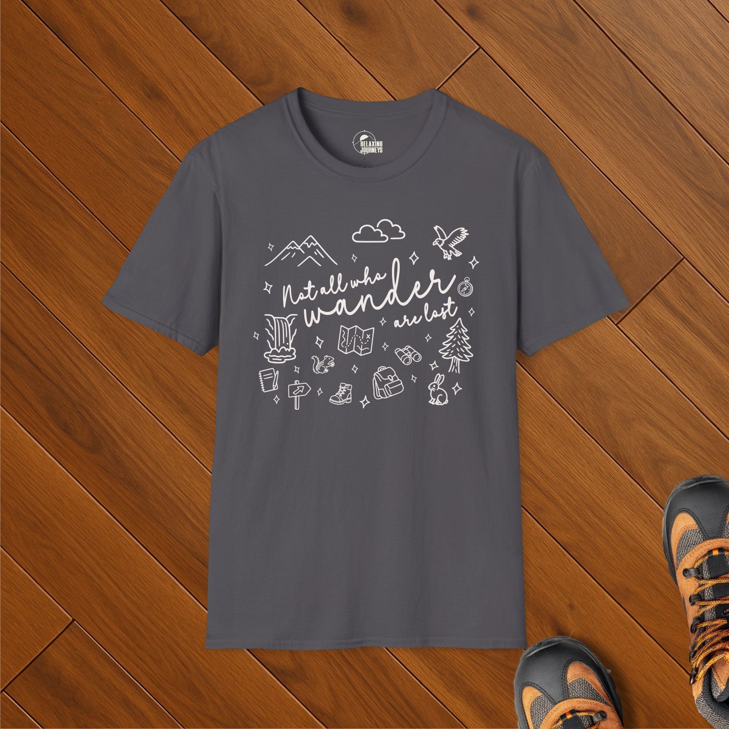 Not All Who Wander Doodle Art Shirt