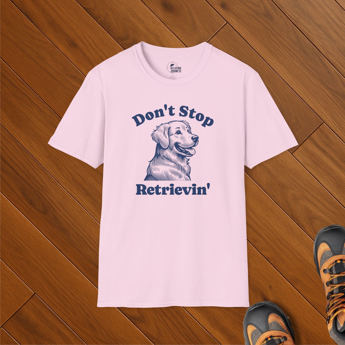 Don't Stop Retrievin' Retro Cartoon Retriever Graphic T-Shirt