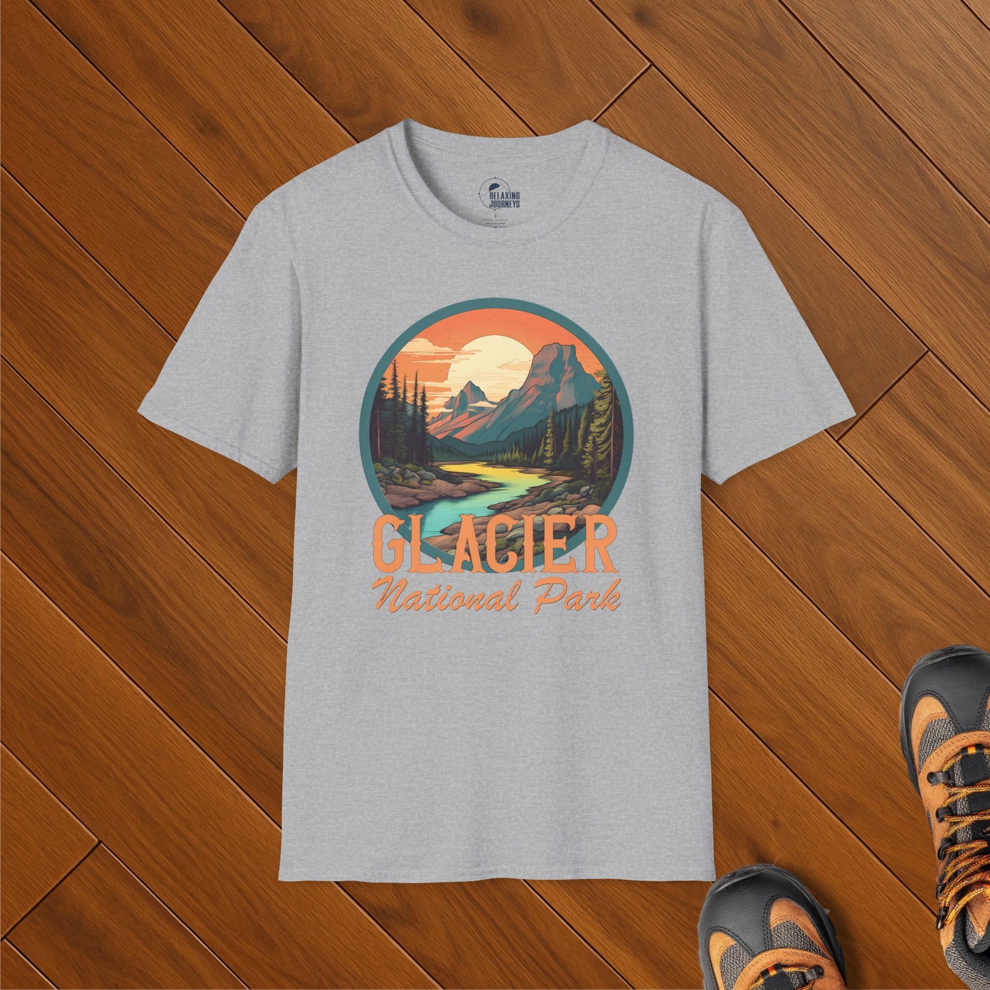 Glacier National Park Retro T-Shirt