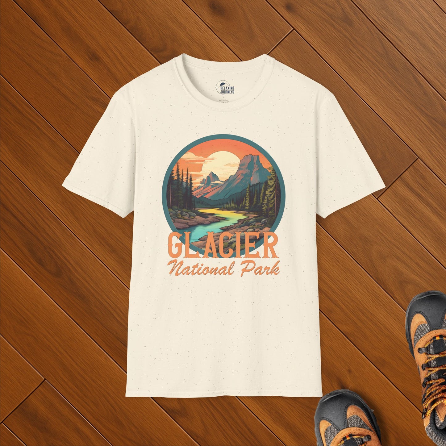 Glacier National Park Retro T-Shirt