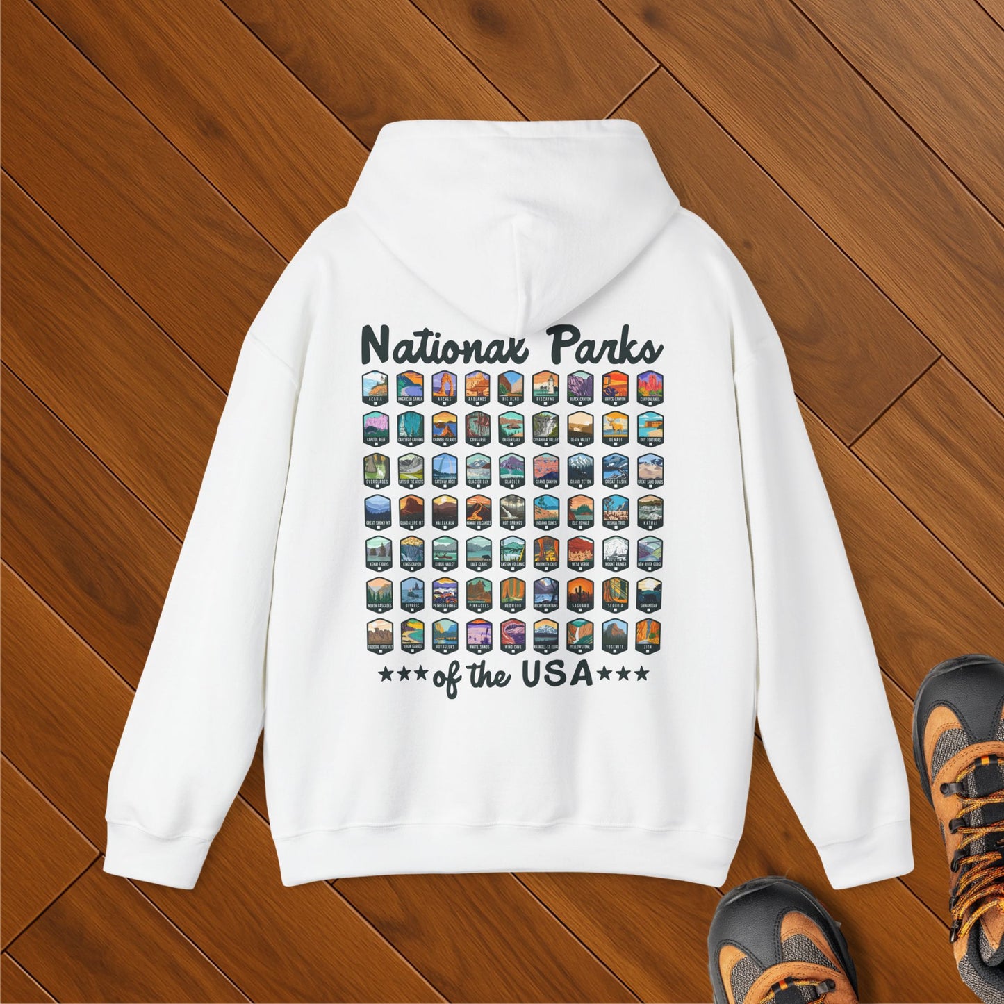 US National Parks Checklist Hoodie