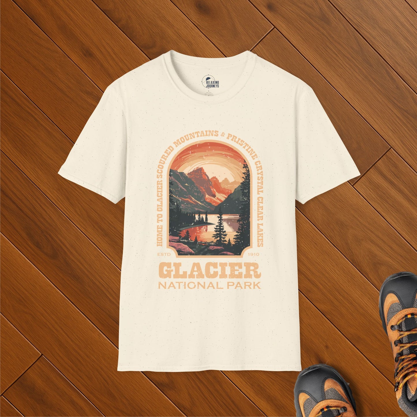 Glacier National Park Retro Arch T-Shirt