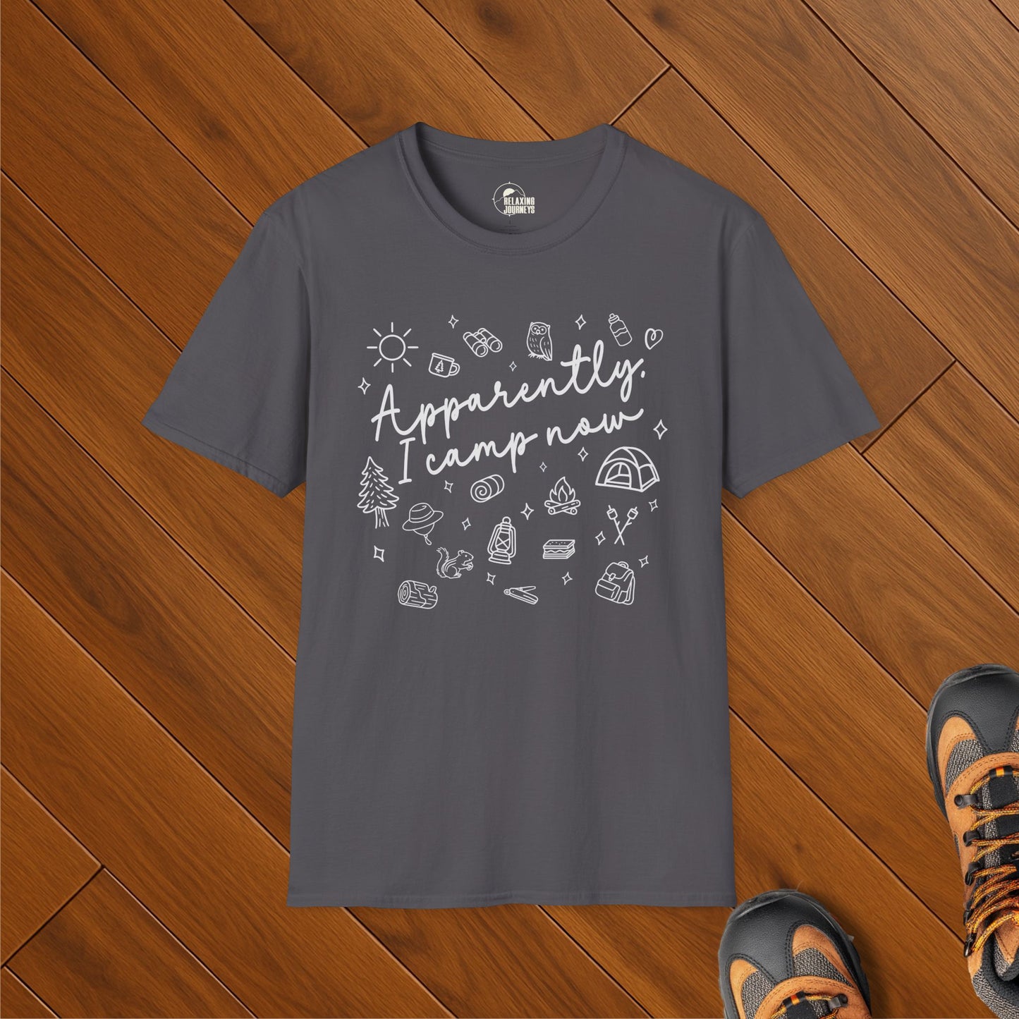 Apparently I Camp Doodle Art Shirt