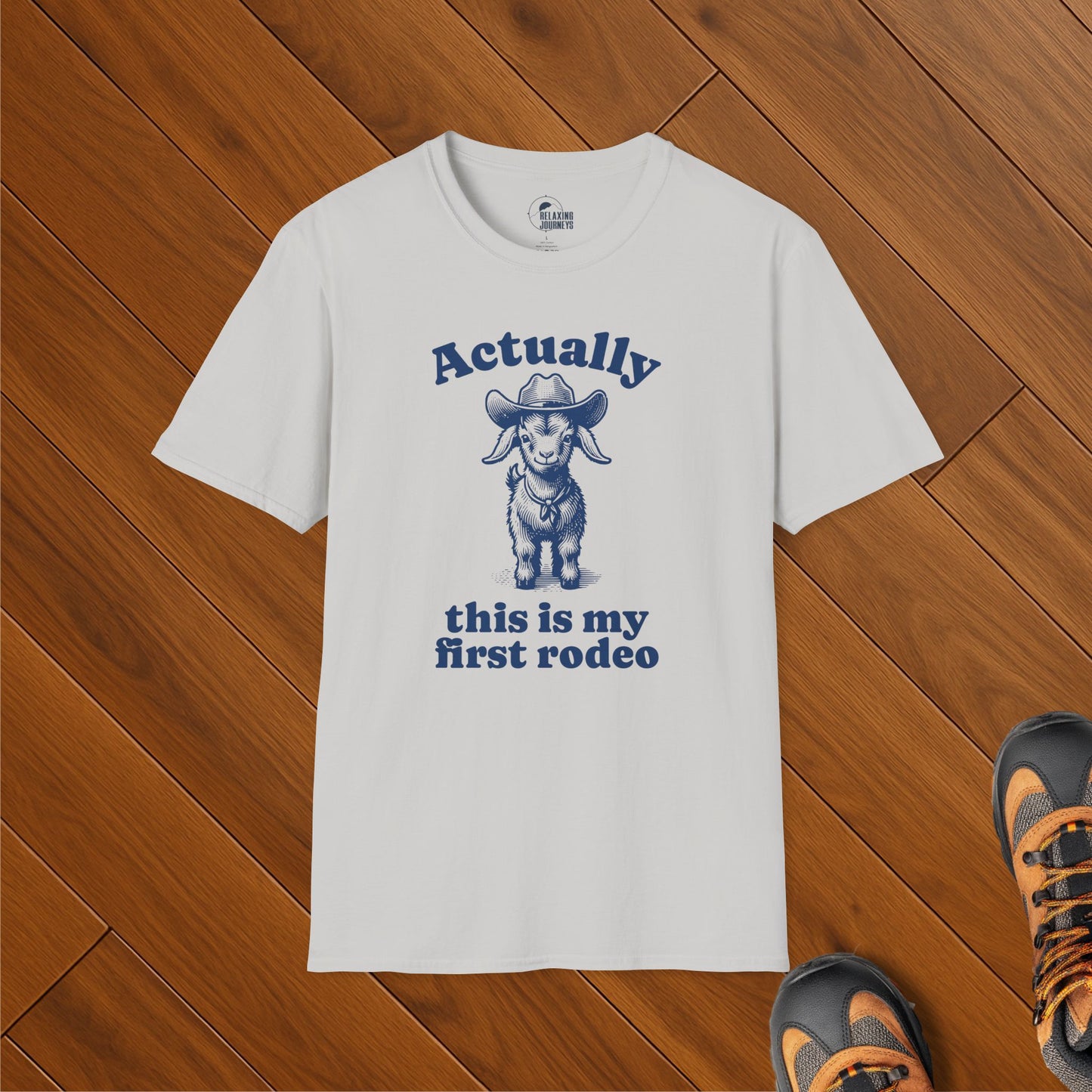 Baby Goat Retro Cartoon First Rodeo Graphic T-Shirt