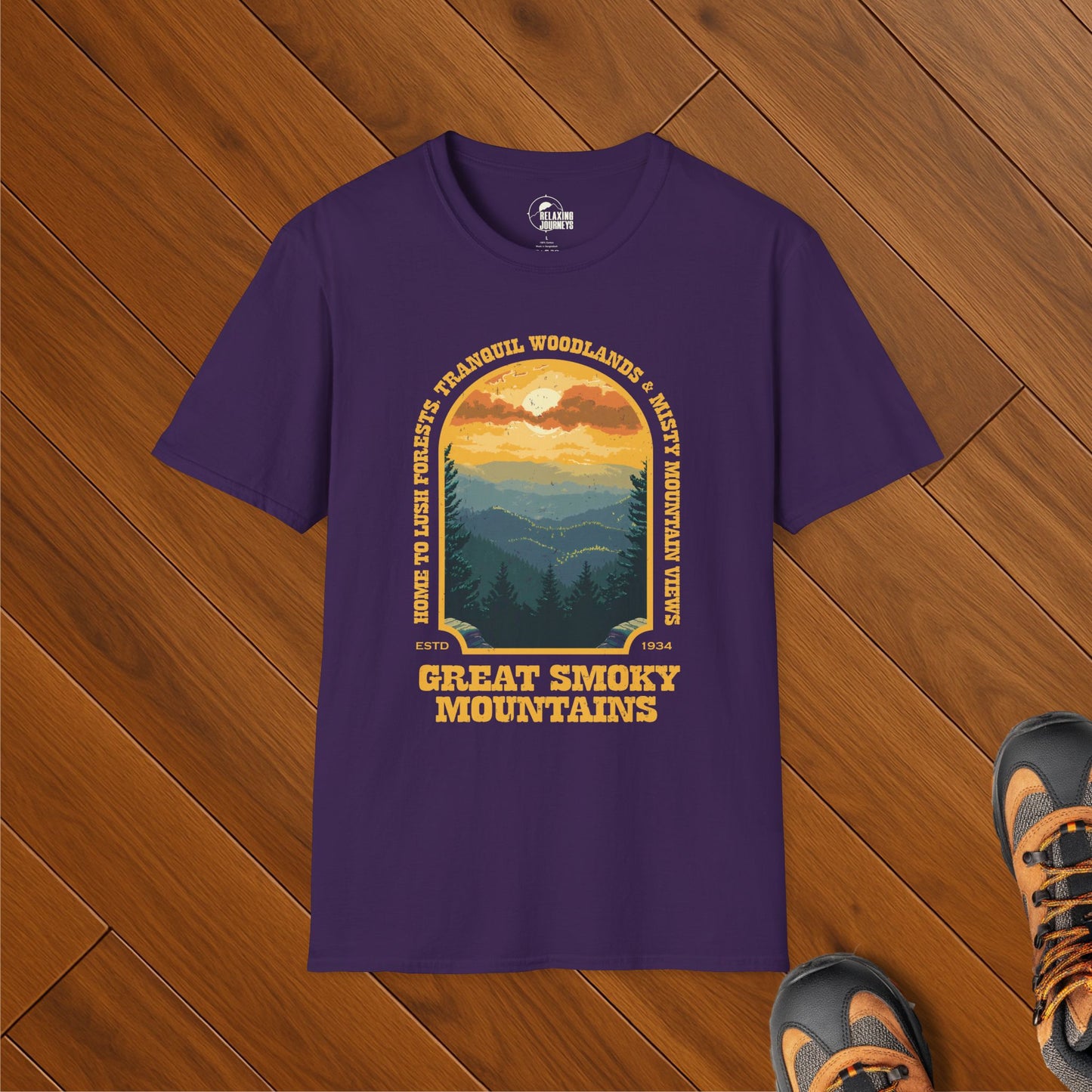 Great Smoky Mountain National Park Retro Arch T-Shirt
