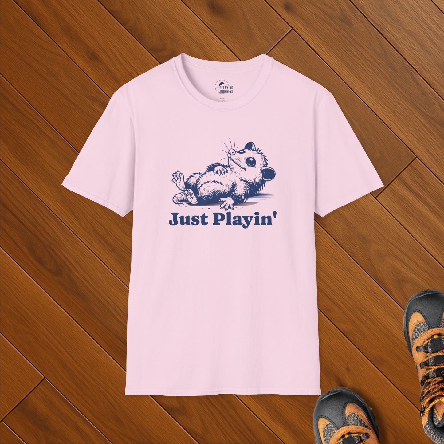 Possum Retro Cartoon Just Playin' Graphic T-Shirt