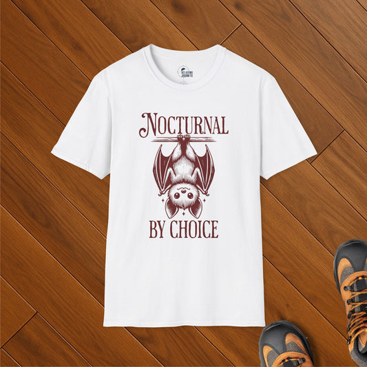 Upside Down Bat Retro Cartoon Nocturnal Graphic T-Shirt