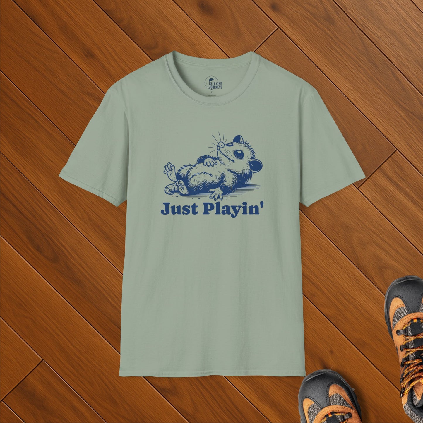 Possum Retro Cartoon Just Playin' Graphic T-Shirt