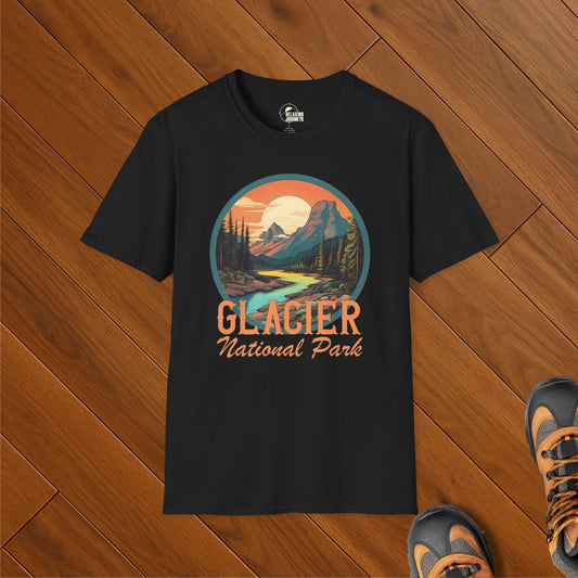 Glacier National Park Retro T-Shirt