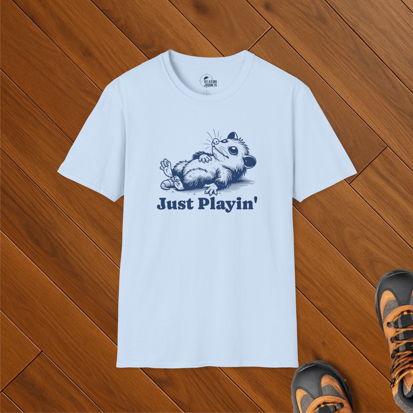 Possum Retro Cartoon Just Playin' Graphic T-Shirt