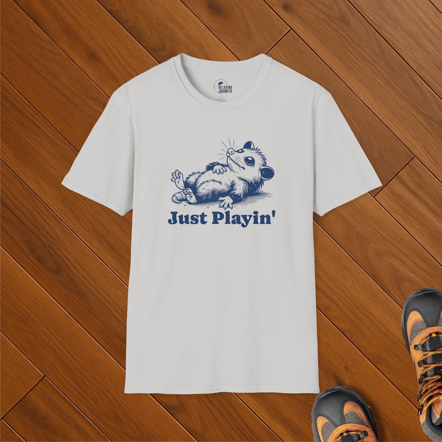 Possum Retro Cartoon Just Playin' Graphic T-Shirt