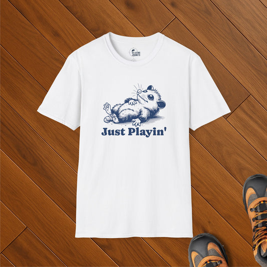 Possum Retro Cartoon Just Playin' Graphic T-Shirt