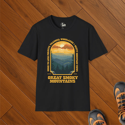 Great Smoky Mountain National Park Retro Arch T-Shirt