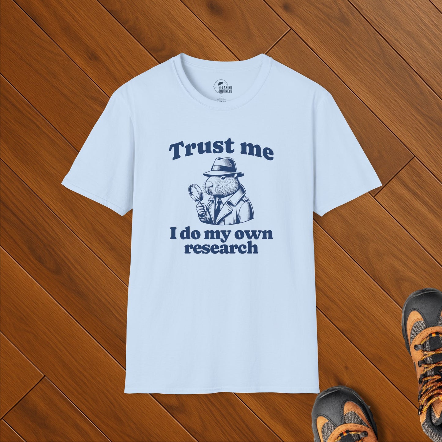 Capybara Retro Cartoon Do My Own Research Graphic T-Shirt