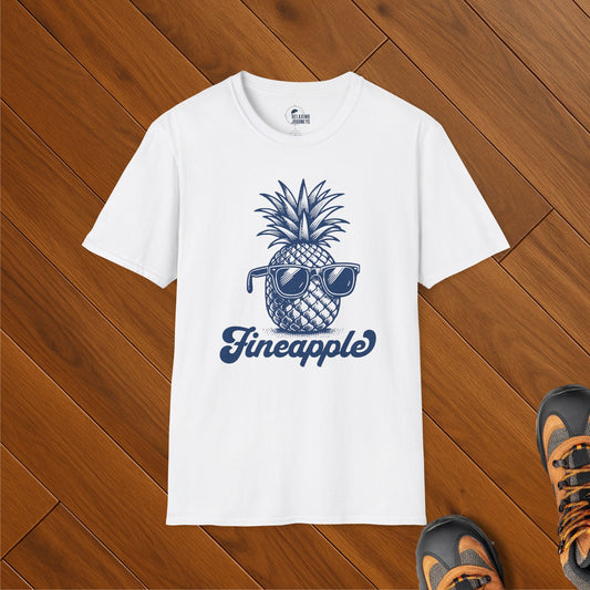 Fineapple Retro Cartoon Pineapple Graphic T-Shirt