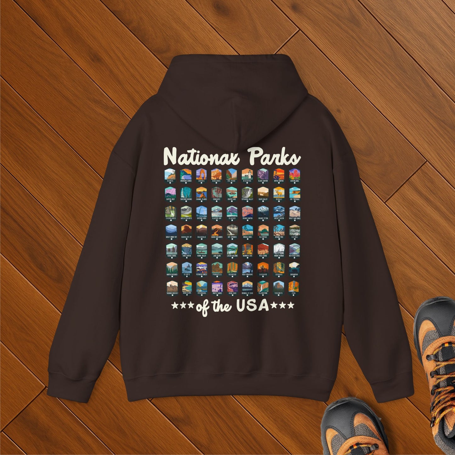 US National Parks Checklist Hoodie