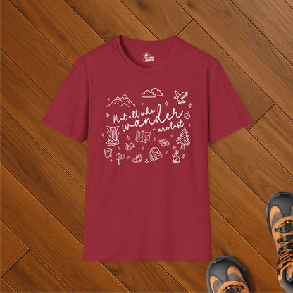 Not All Who Wander Doodle Art Shirt