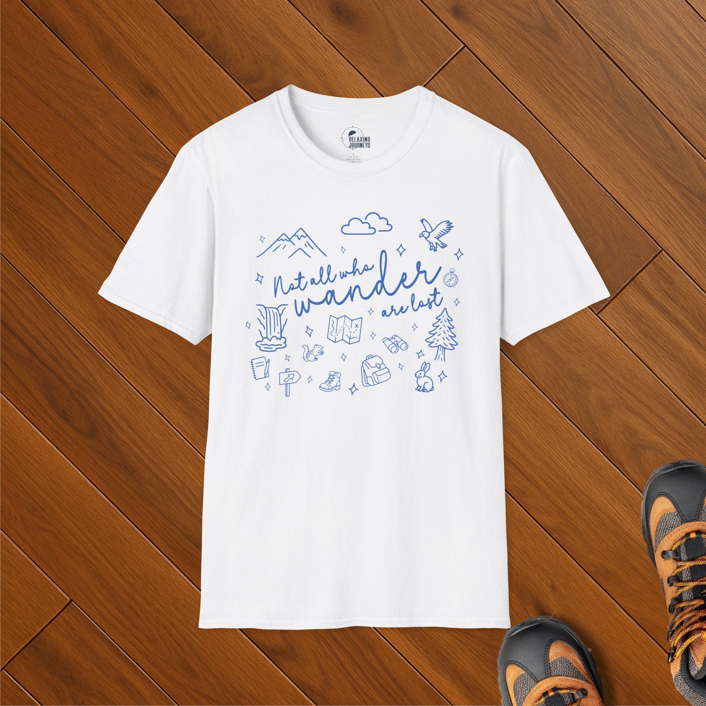 Not All Who Wander Doodle Art Shirt